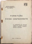 Fornitura divise confezionate al personale dei compartimenti di