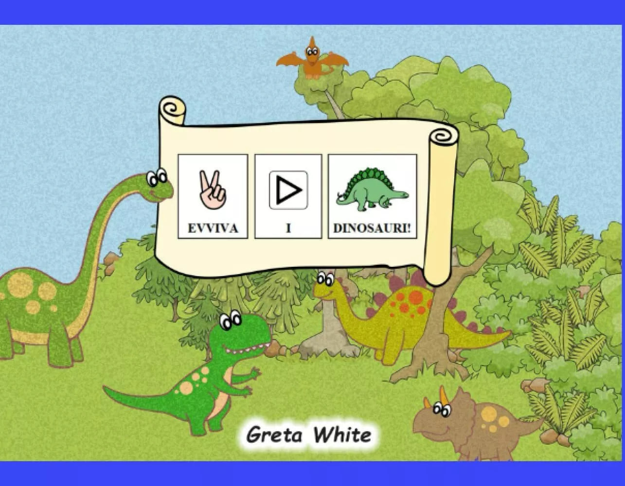 Evviva i dinosauri in CAA di Greta White