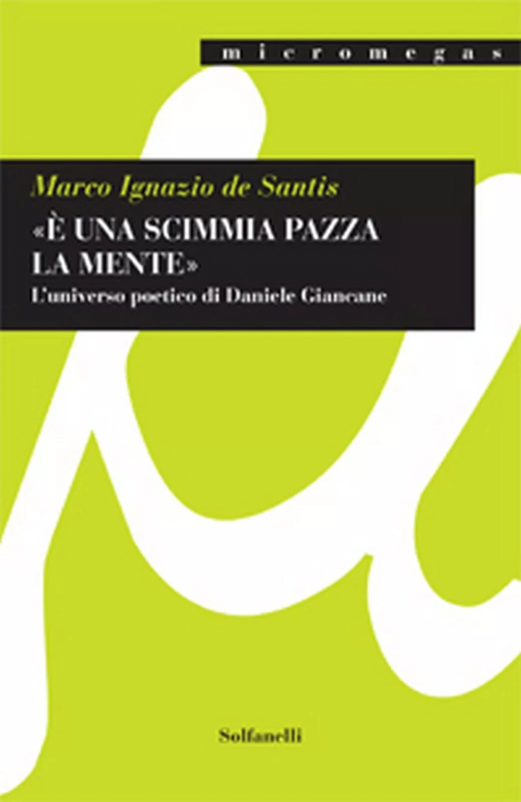 «E’ UNA SCIMMIA PAZZA LA MENTE», Marco Ignazio De Santis, Solfanelli Edizioni