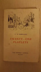 Twenty-one Playlets di A. di Marsciano - casa ed. Aurelia Roma - ED