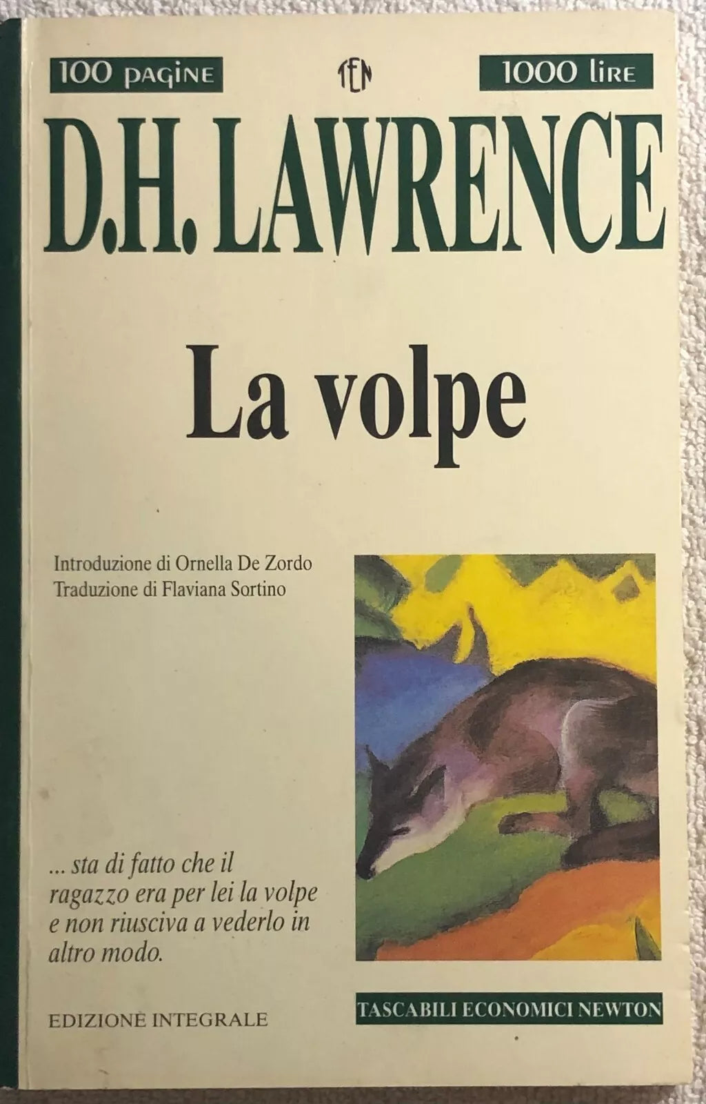 La volpe di David Herbert Lawrence, 1995, Newton Compton Editori