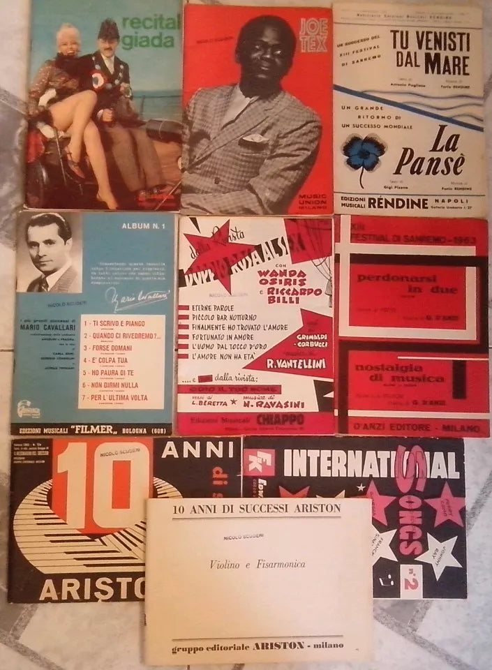 Stock 9 rari libretti con spartiti musicali
