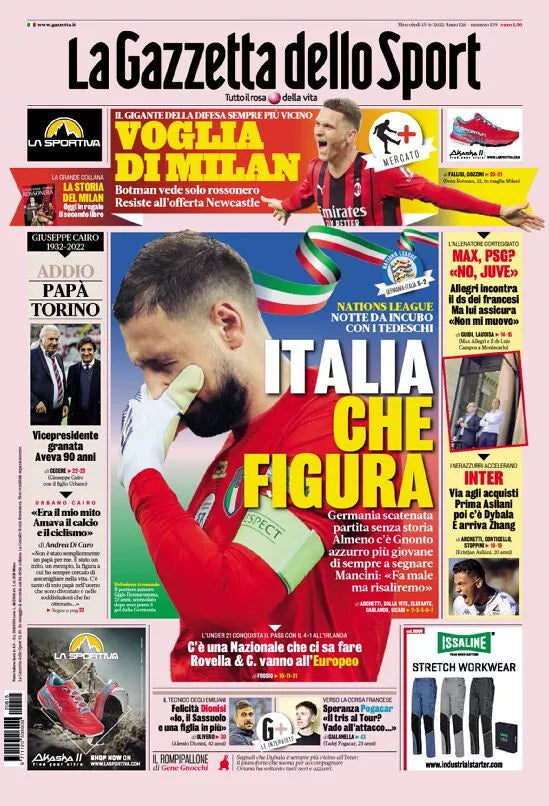 La Gazzetta dello Sport 15 06 2022 ITALIA CHE FIGURA di Aa vv