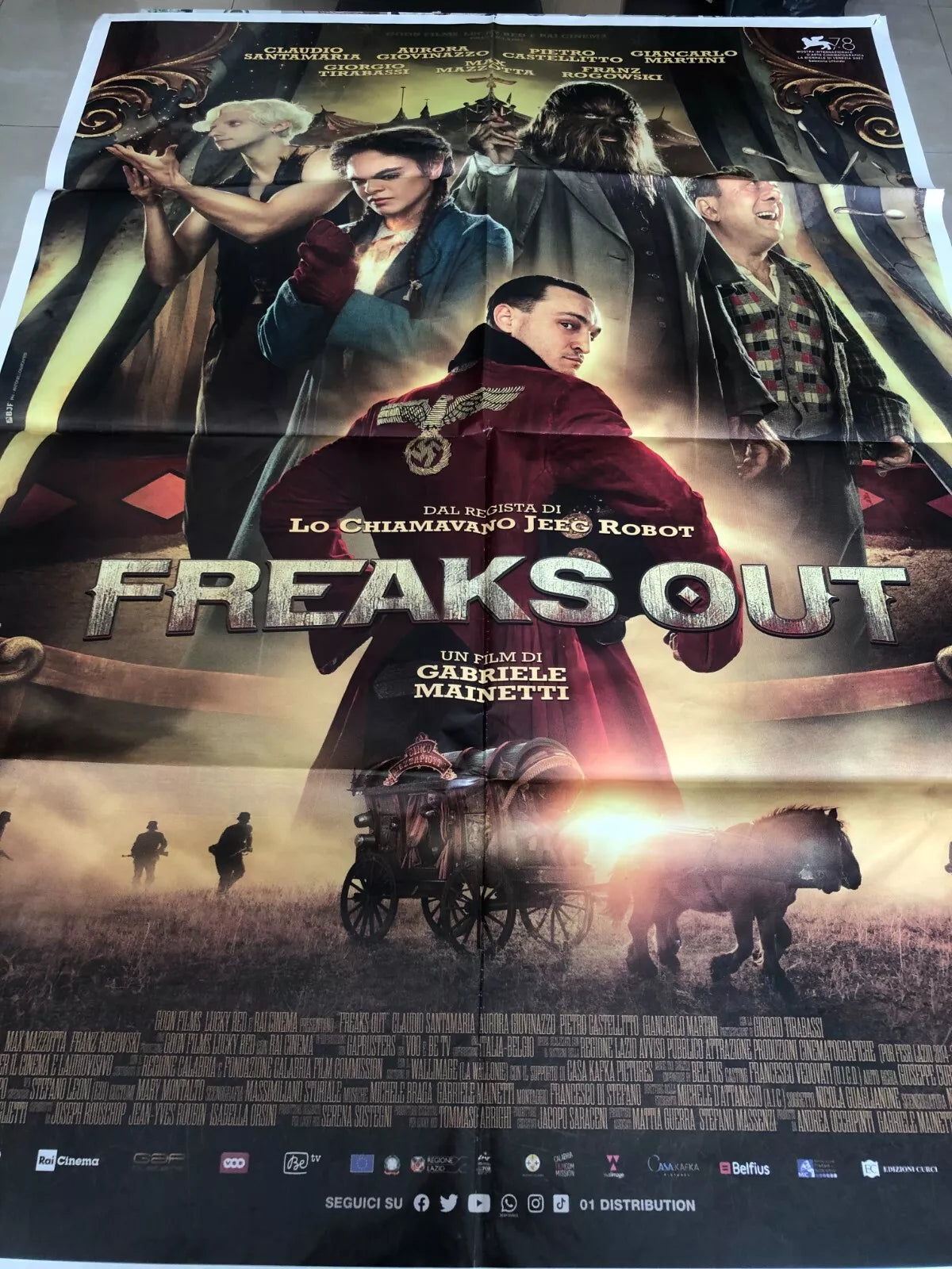 Poster locandina Freaks out 100x140 cm ORIGINALE da cinema 2021 di Gabriele Main
