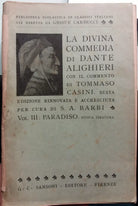 La Divina Commedia, Paradiso - D.Alighieri - G.C. Sansoni Ed. Firenze - 1943 - G