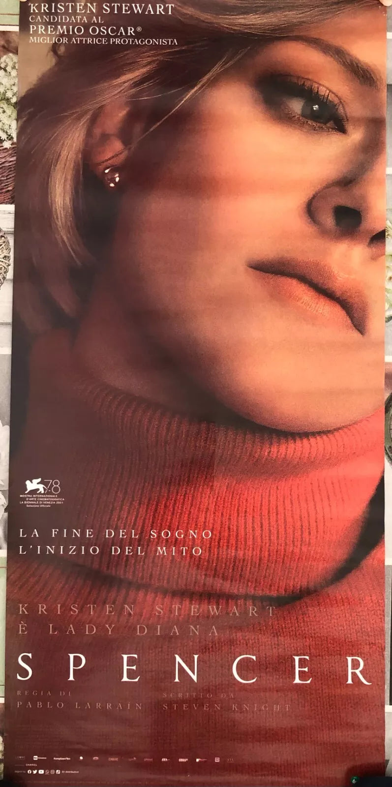 Poster locandina Spencer 33x70 cm ORIGINALE da cinema 2021 di Pablo Larra n