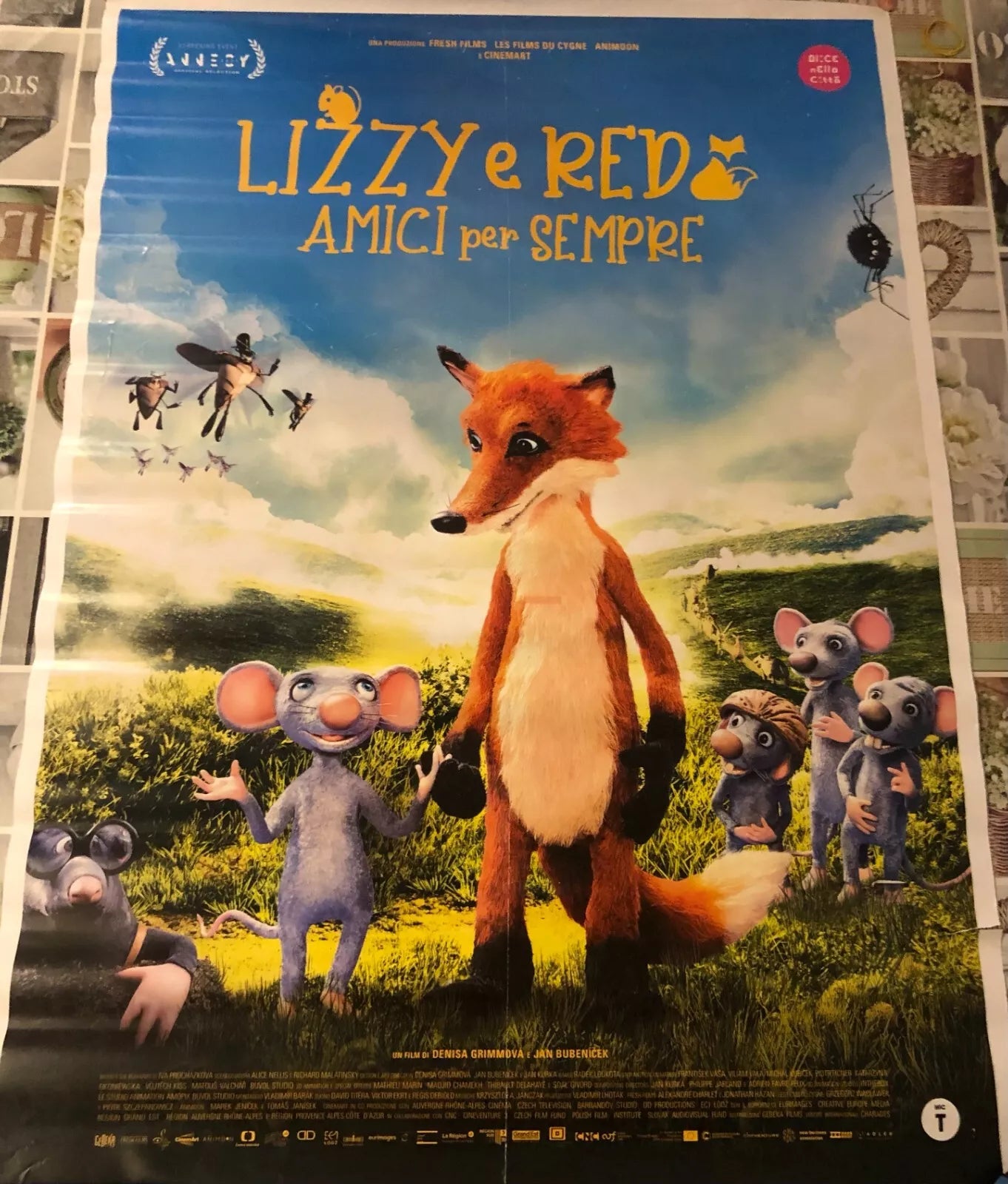 Poster locandina Lizzy e Red amici per sempre 100x70 cm ORIGINALE da cinema 2021