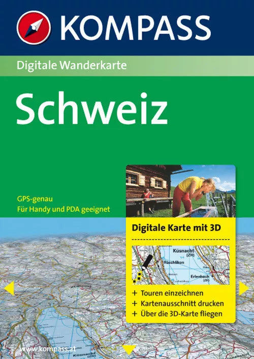 Carta Digitale Svizzera N 4312 Svizzera Digital Map Con 3 DVD