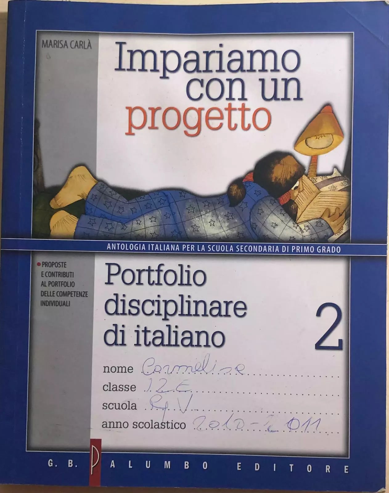 Impariamo con un progetto, Portfolio disciplinare di italiano 2 di Marisa Carla,
