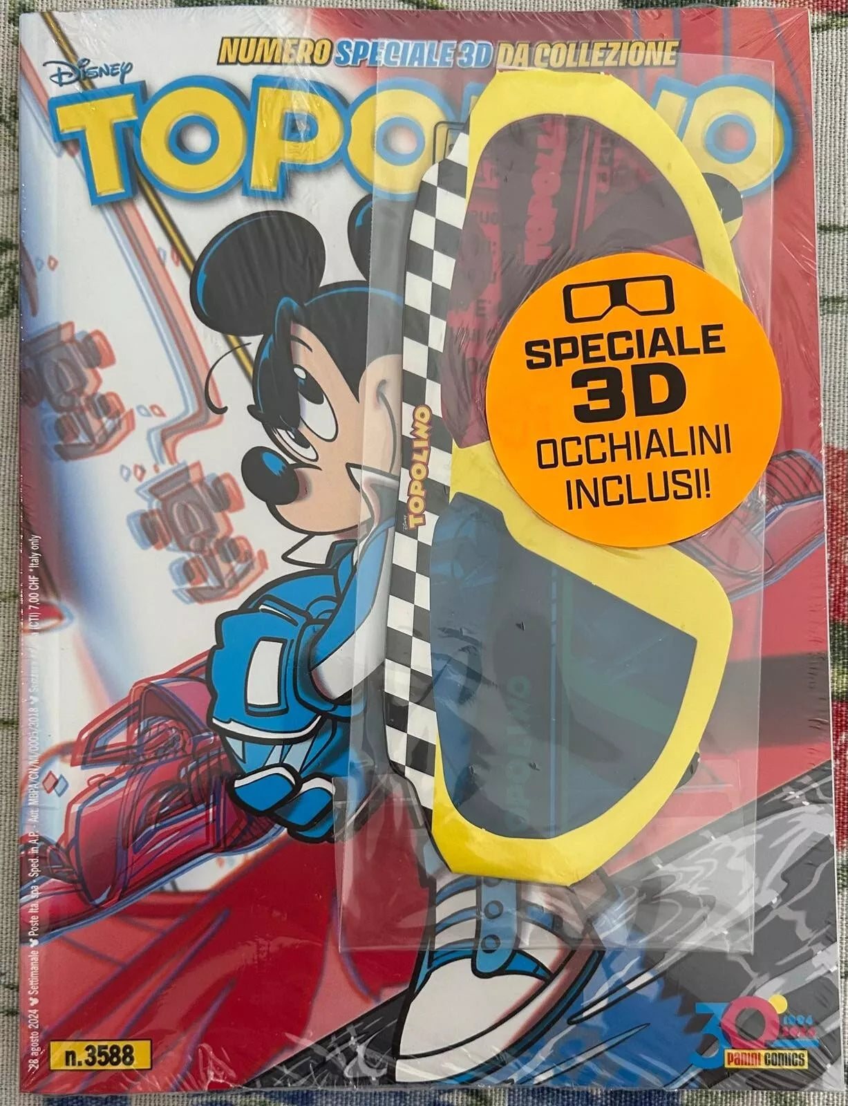 Topolino 3588 Con Occhiali 3D in Omaggio di Walt Disney