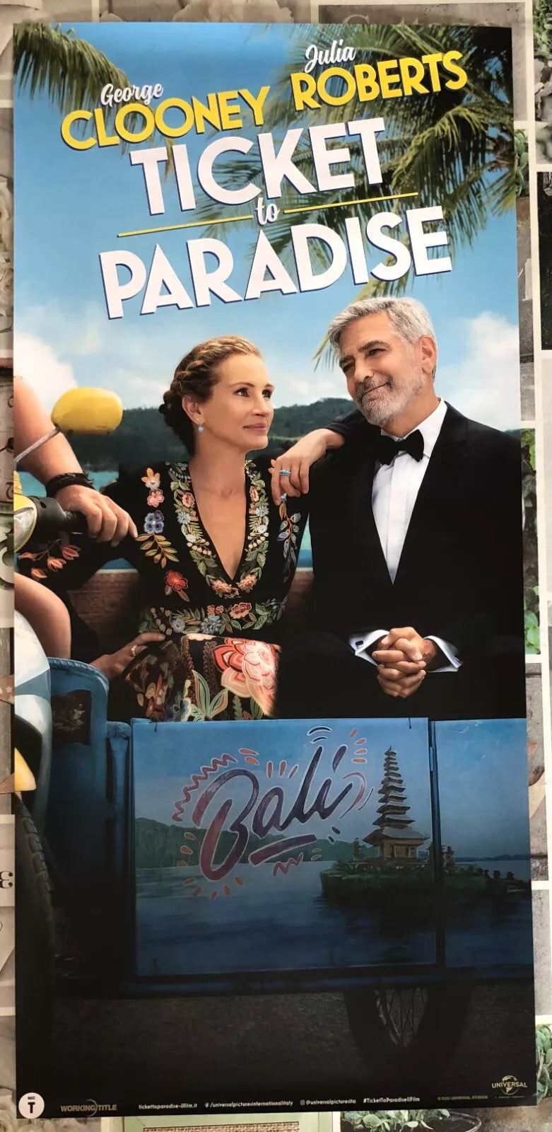 Poster locandina Ticket to Paradise 33x70 cm ORIGINALE da cinema 2022 di Ol Park