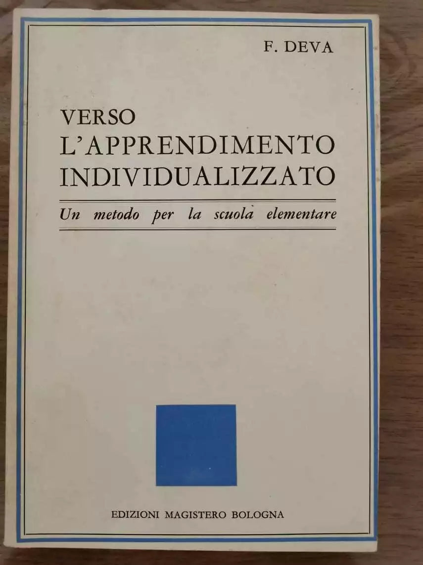 Verso l apprendimento individualizzato - F. Deva - Magistero - 1982 - AR