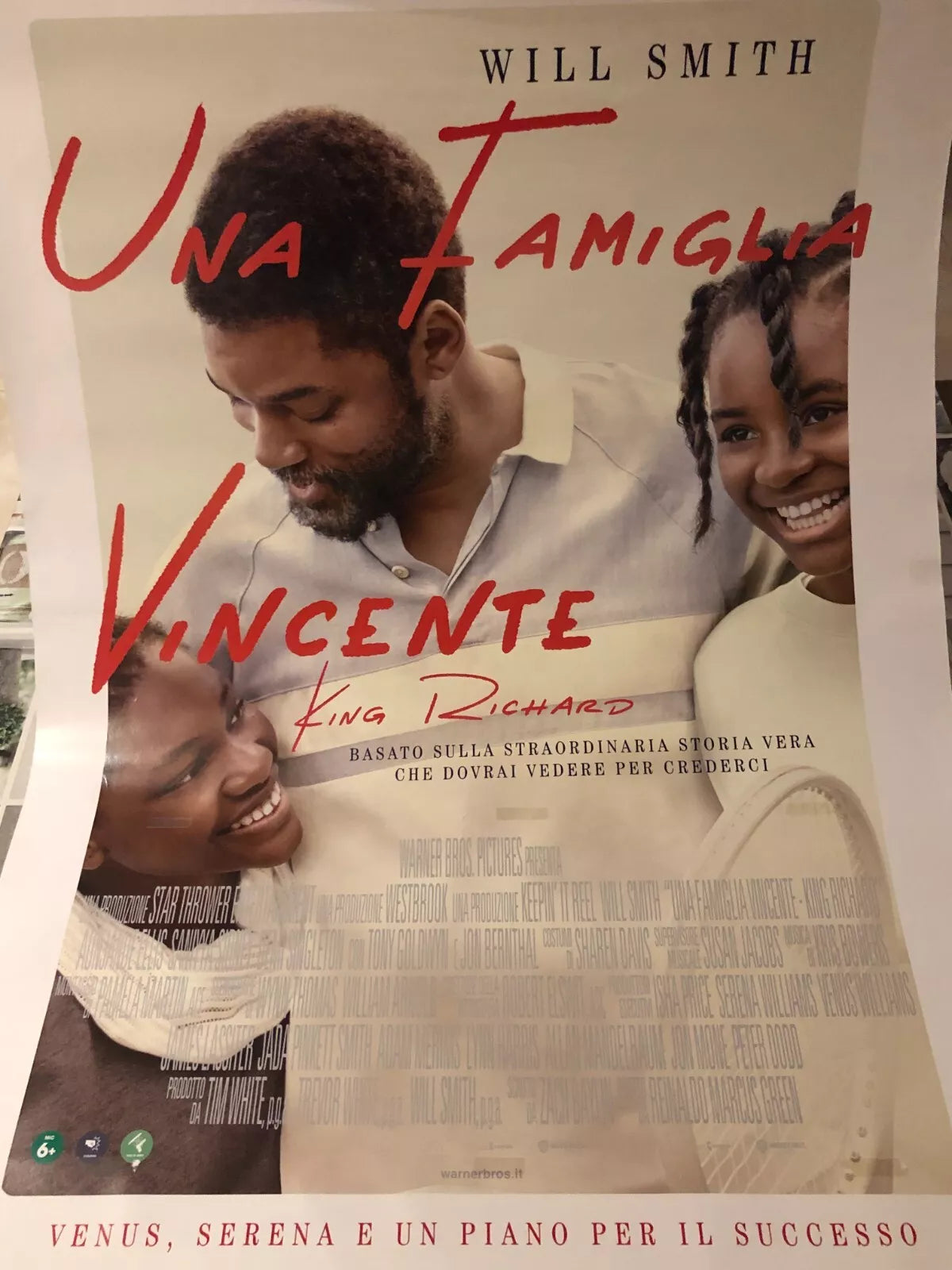 Poster locandina King Richard 100x70 cm ORIGINALE da cinema 2022 di Reinaldo Ma