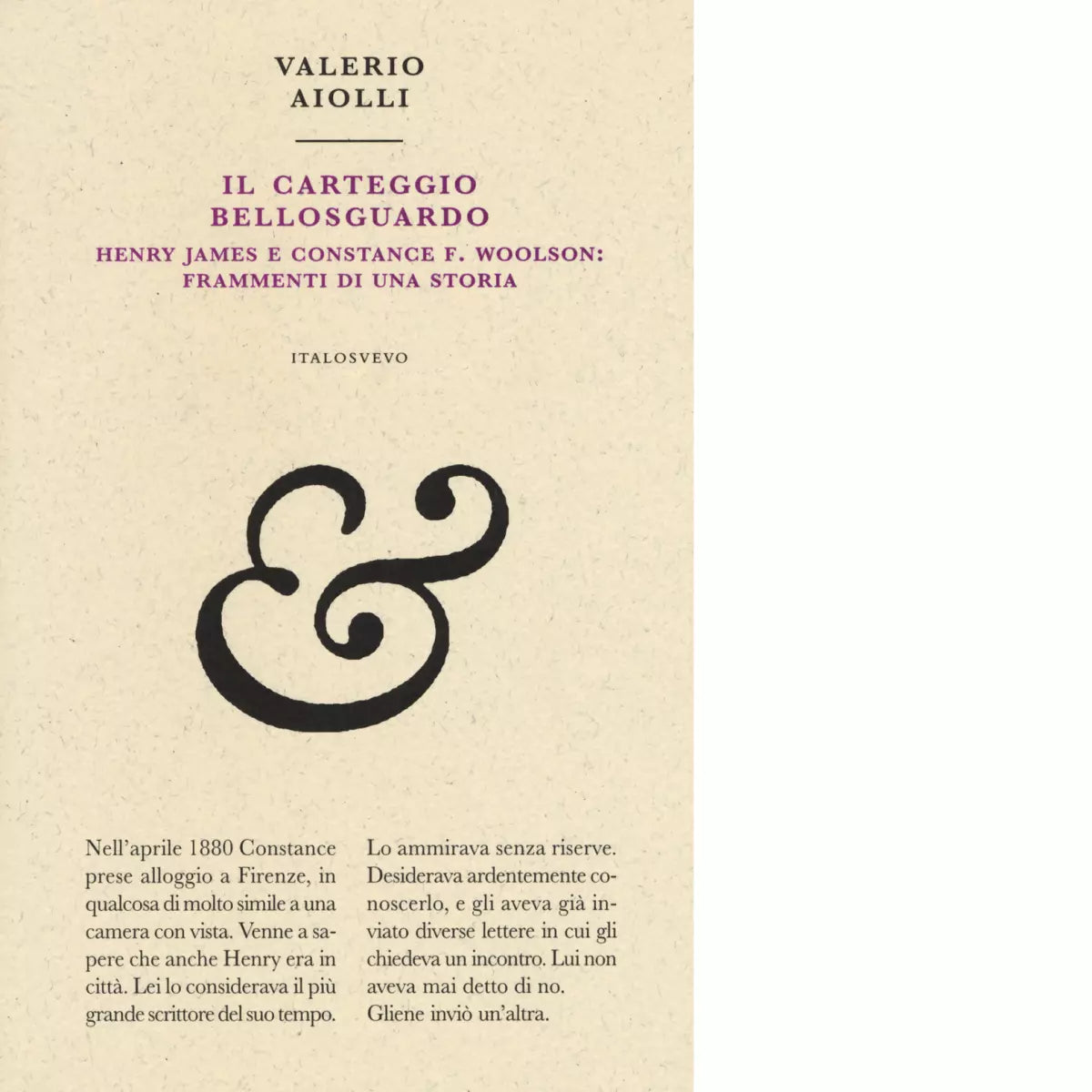 Il carteggio Bellosguardo di Valerio Aiolli
