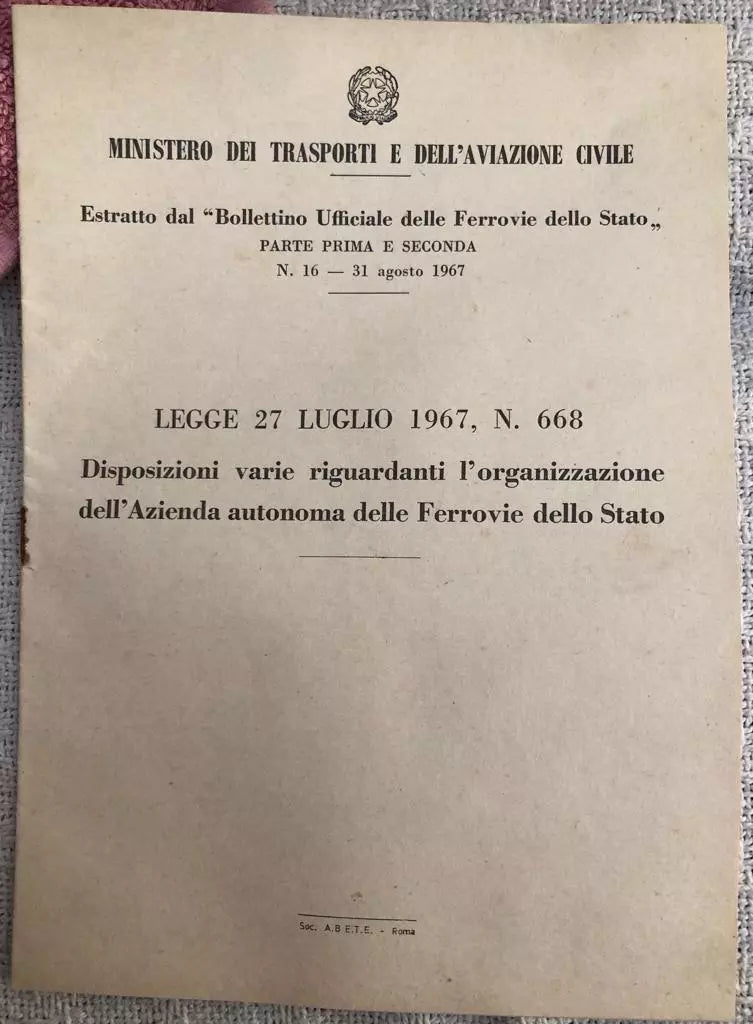 Legge 27 Luglio 1967