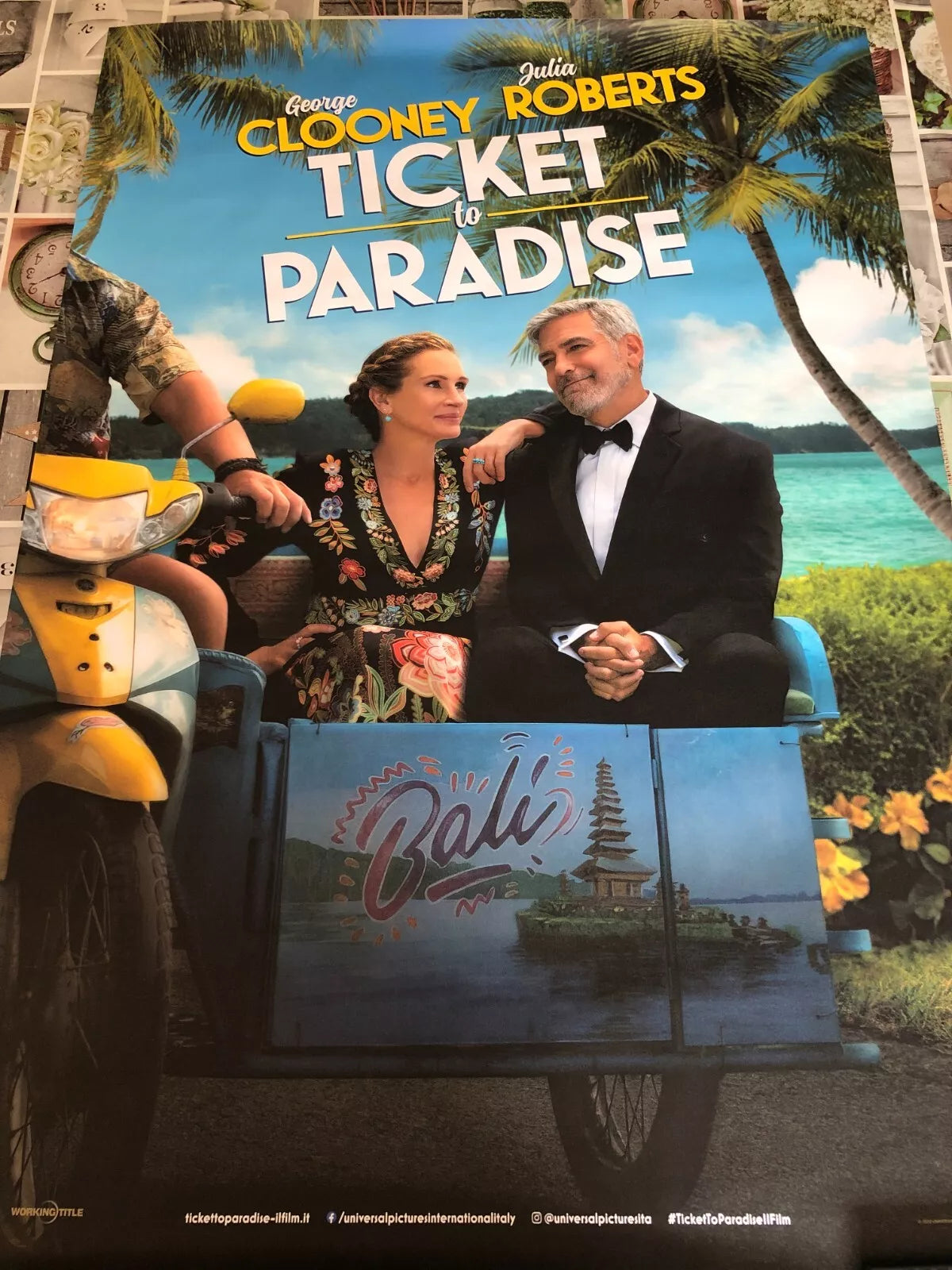 Poster locandina Ticket to Paradise 100x70 cm ORIGINALE da cinema 2022 di Ol Par