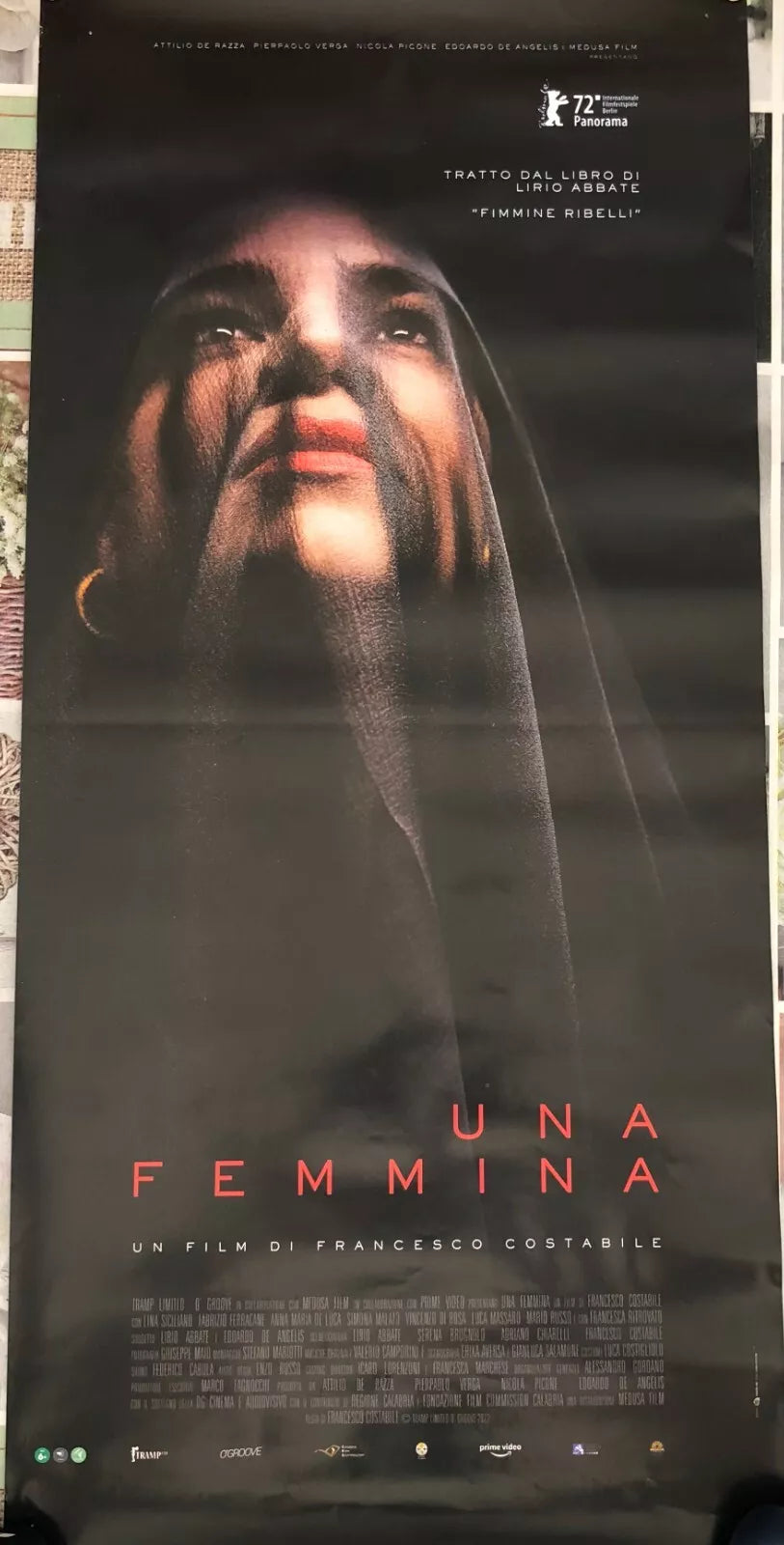 Poster locandina Una femmina 33x70 cm ORIGINALE da cinema 2022 di Francesco Cost