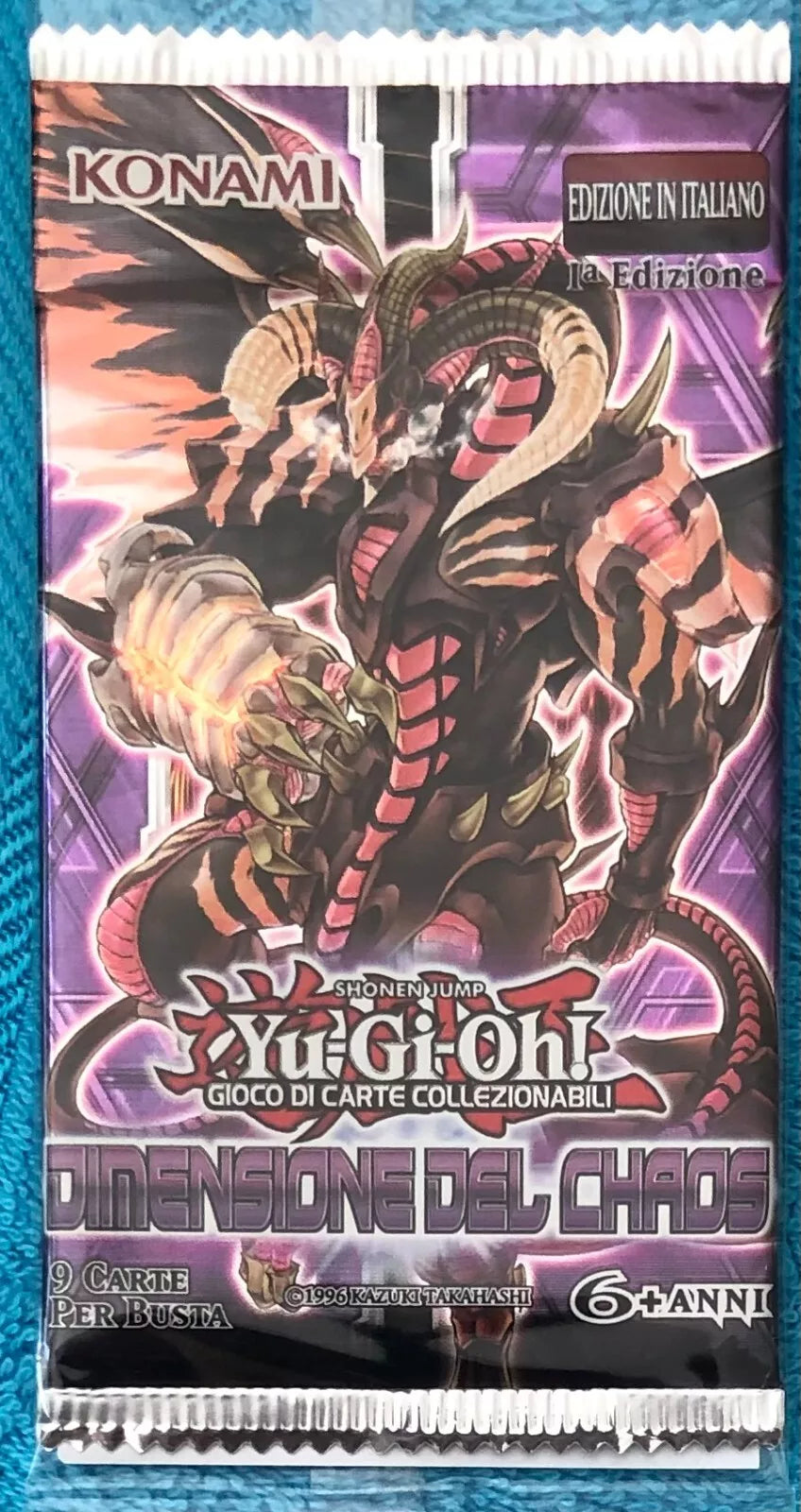 Yu Gi Oh Dimensione del chaos bustina con 9 carte di Kazuki Takahashi 2019 K