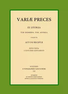 Variae Preces di Pietro Chiaranz