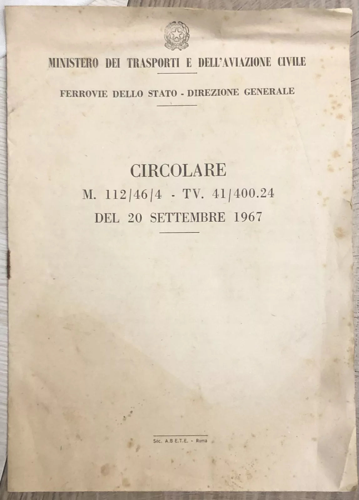 Circolare M 112 46 4