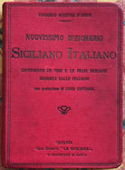 Nuovissimo dizionario Siciliano Italiano Prefazione di Luigi Capuana Autografo