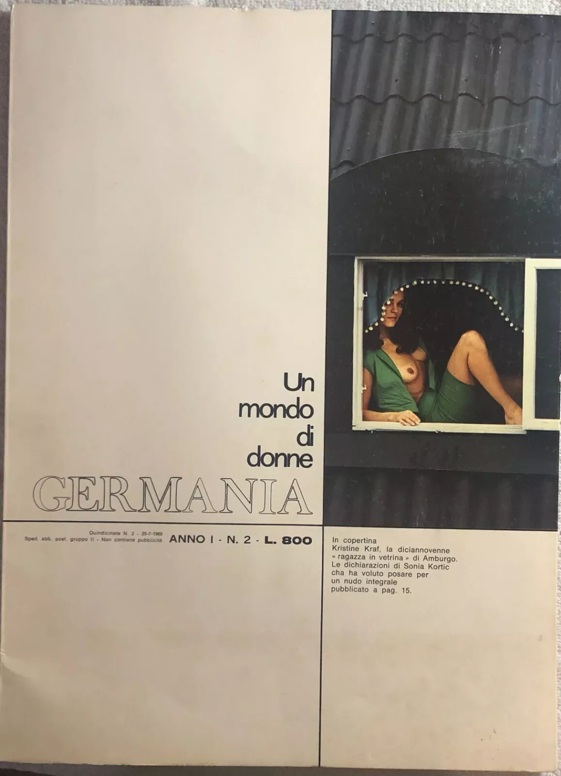 Un mondo di donne Germania Anno I n.2 di Aa.vv., 1969, Nuove Edizioni Sas