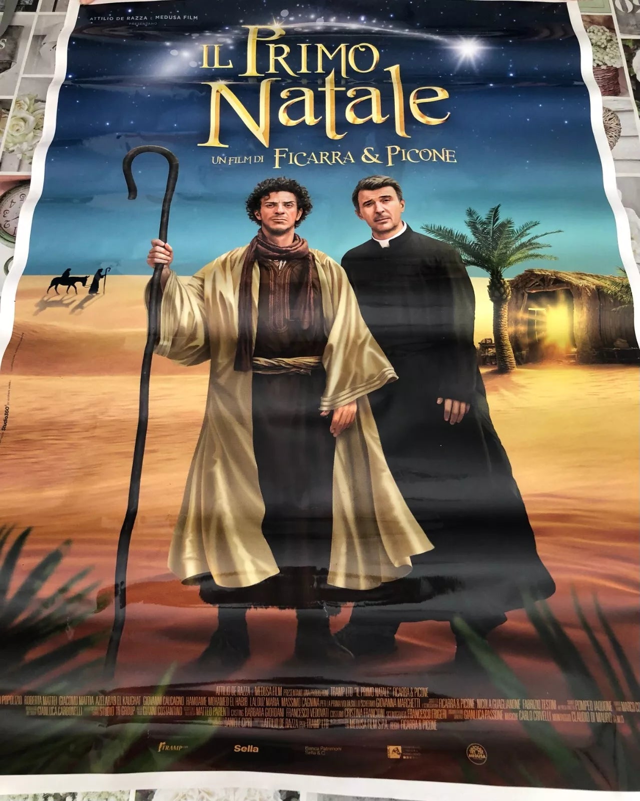Poster locandina Il primo Natale 100x70 cm ORIGINALE da cinema 2019 di Ficarra e