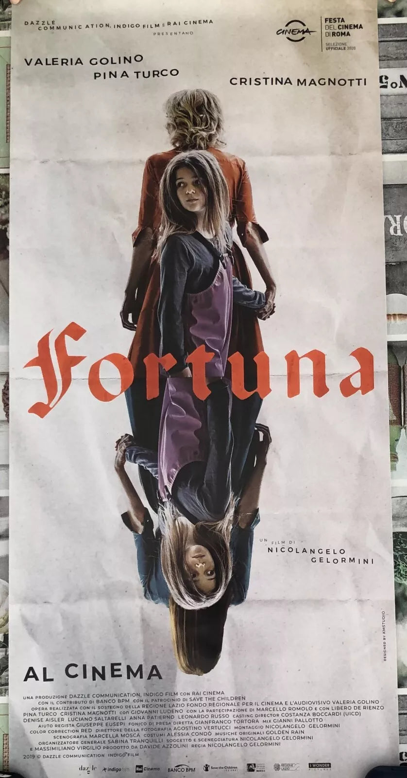 Poster locandina Fortuna 33x70 cm ORIGINALE da cinema 2020 di Nicolangelo Gelorm