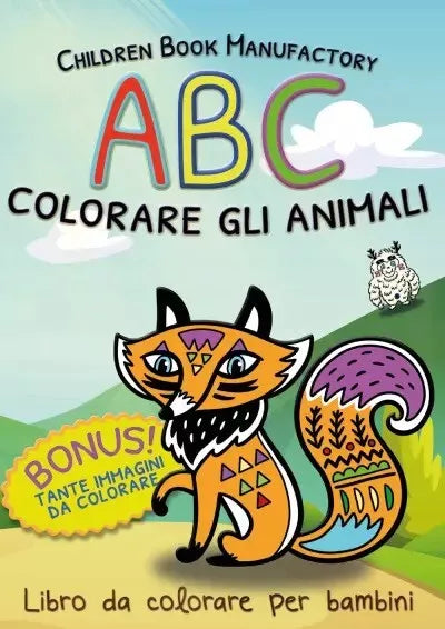 L alfabeto da colorare gli animali Libro da colorare per bambini di Book Manuf