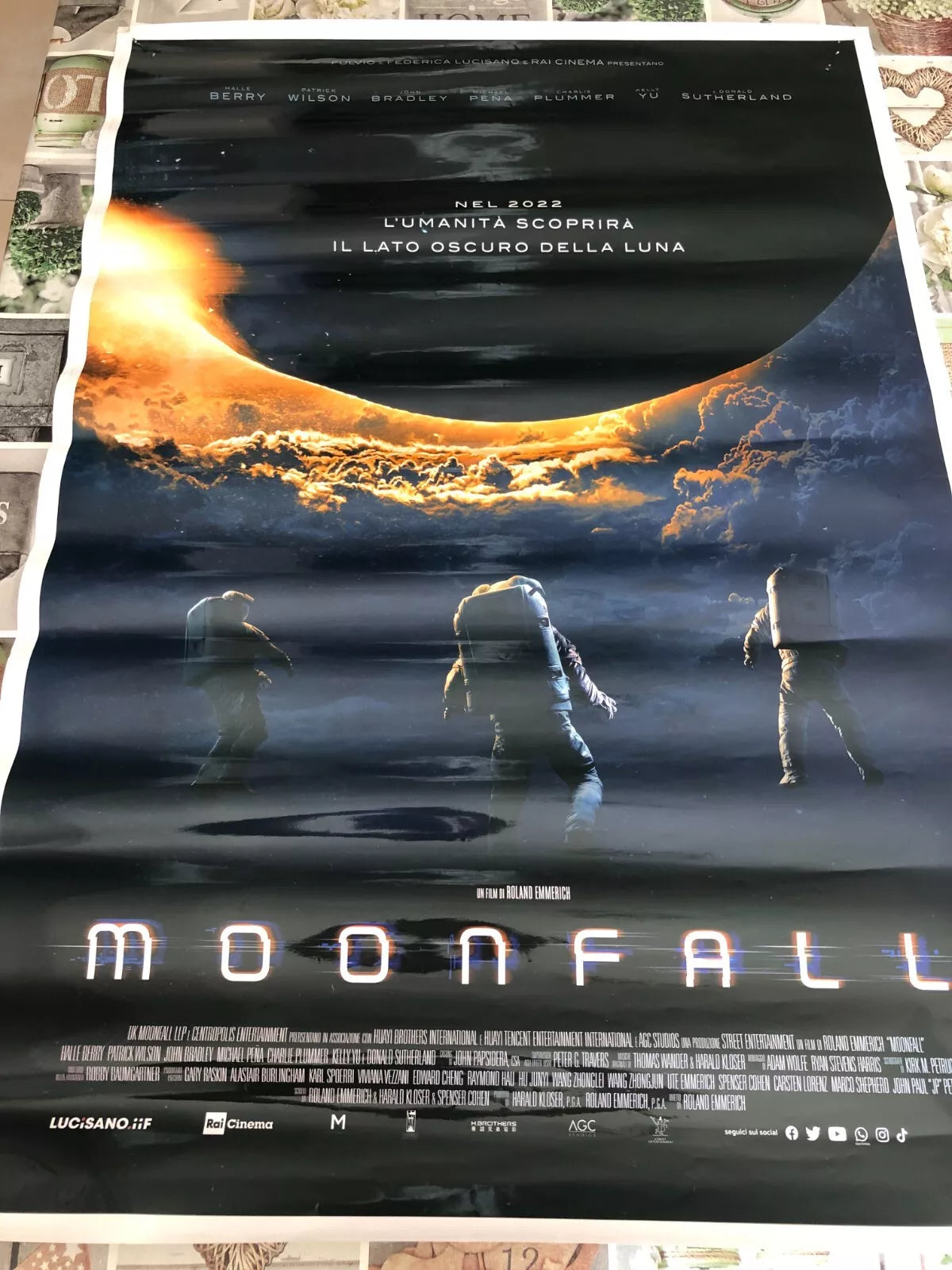 Poster locandina Moonfall 100x70 cm ORIGINALE da cinema 2022 di Roland Emmerich