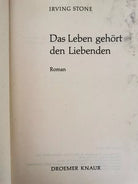 Das Leben Gehort den Liebenden von Irving Stone, 1967, Droemer Knaur- ER