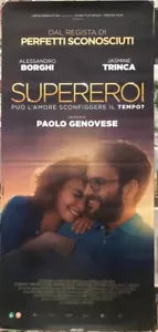 Poster locandina Supereroi 33x70 cm ORIGINALE da cinema 2021 di Paolo Genovese
