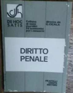 Diritto penale - Giuseppe Cicala - Fratelli Conte Editore,1975 - R