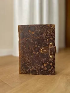 Diario vintage in pelle fatto a mano