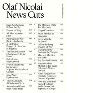 Olaf Nicolai News cuts Ediz illustrata