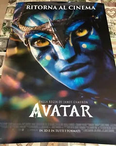 Poster locandina Avatar 100x70 cm ORIGINALE da cinema 2022 di James Cameron