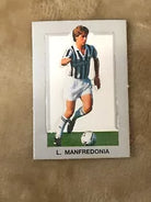 Figurina fustellata L Manfredonia Juventus sorpresa patatine anni 80 di Aa vv