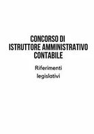 Concorso di istruttore amministrativo contabile Riferimenti legislativi di Aa