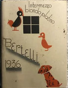 Calendarietto Intermezzo biondo platino di Profumeria Bertelli, 1936, Barabino