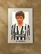 Figurina fustellata B Vignola Juventus sorpresa patatine anni 80 di Aa vv