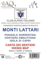 Monti Lattari Penisola sorrentina Costiera amalfitana Isola di Capri Carta d