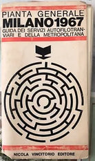 Pianta generale Milano 1967 Guida dei servizi autofilotranviari e della metrop