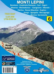 Monti Lepini Carta escursionistica 1