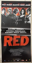 Poster locandina Red 35x70 ORIGINALE da cinema di Robert Schwentke
