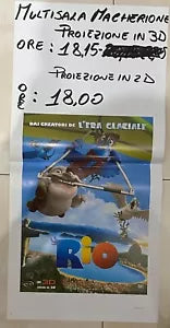 Poster locandina Rio 35x70 ORIGINALE da cinema di Carlos Saldanha