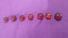Ambra sfaccettata del Baltico, 7 pezzi, 13,78 gr