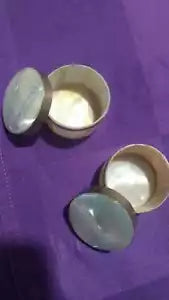 Porta pillole madreperla in argento vintage, anni 50