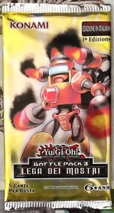 Yu Gi Oh Battle Pack 3 Lega dei mostri bustina con 5 carte di Kazuki Takahashi
