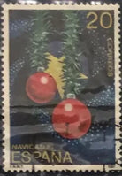 Francobollo Stamp Spagna 20 pta Navidad 1987 Espana Spain Christmas USATO di Fn