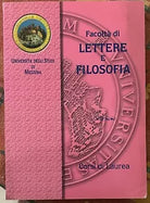 Facolt di Lettere e Filosofia Corsi di Laurea A A 2001